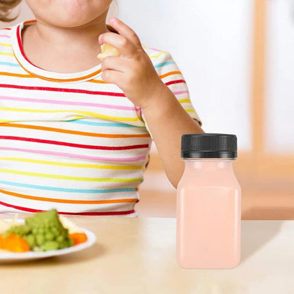 10PCS Mini Juice Bottles 4oz Plastic Shot Bottle Clear Containers Food Grade PET