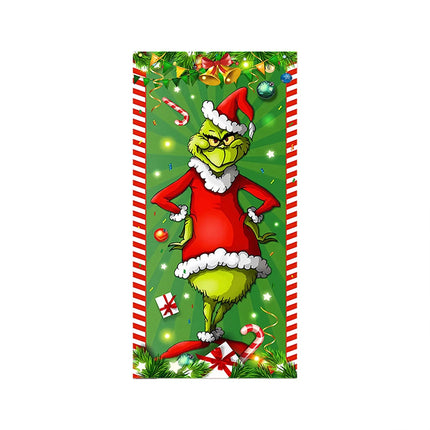 Christmas Porch Sign Door Banner, Festive Holiday Hanging Decoration for Front Door