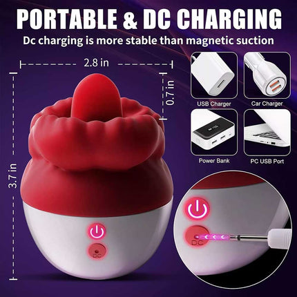 Tongue Licking Vibrator Female Clit G-spot Stimulator Sucking for Women Sex Toys