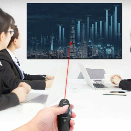 Wireless USB Presenter PowerPoint Pointer Clicker Pen Laser PPT Remote Control