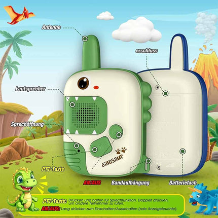 Dinosaur Kids Walkie Talkie Toy for 3-9 Year Old Boys Girls Outdoor Camping Gift