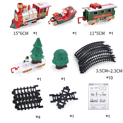Christmas Tree Train Set - Musical Track with Lights & Santa Decor