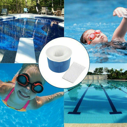 30/40/60 Pack Fine Mesh Pool Skimmer Socks, Reusable Filter Saver Basket Screens White