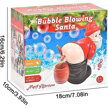 Christmas Snowman Bubble Machine for Kids, Automatic Bubble Blower with Music & LED Lights