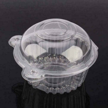 50PCS Clear Food Cupcake Cake Food Case Muffin Dome Takeaway Boxes Container