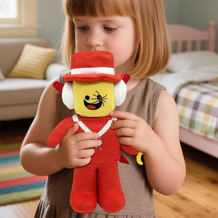 Red with Sword Plush Toy – Soft & Funny Cartoon Doll, Cute Collectible Plush Figure