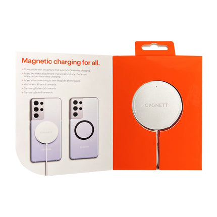 Cygnett MagCharge Magnetic Wireless Charging Cable, 1.2m, White for iPhone 16 15