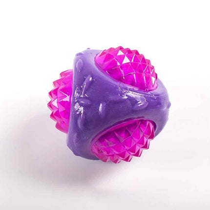 Glow In Dark Dog Squeaky Balls Durable Interactive Play Toys