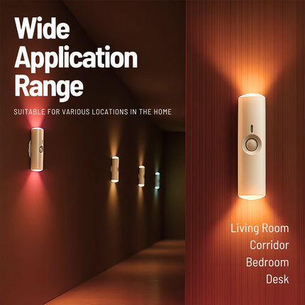 Magnetic RGB LED Night Light Smart Motion Sensor & USB Rechargeable Ambient Lamp