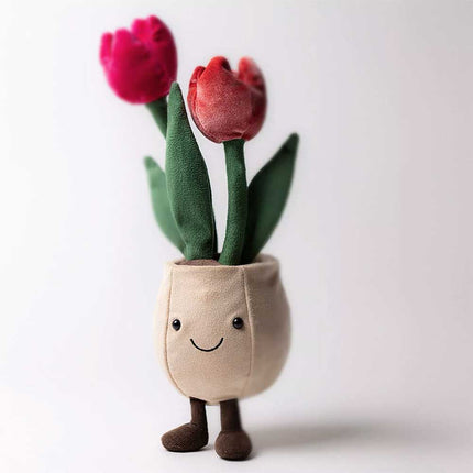 Tulip flower pot plush toy indoor decoration holiday gift plush doll