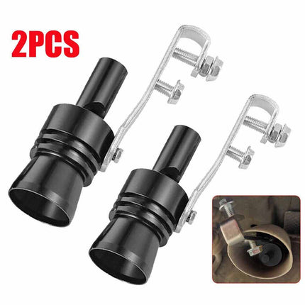 2PC XL Aluminum Car Turbo Sound Whistle, Exhaust Roar Simulator