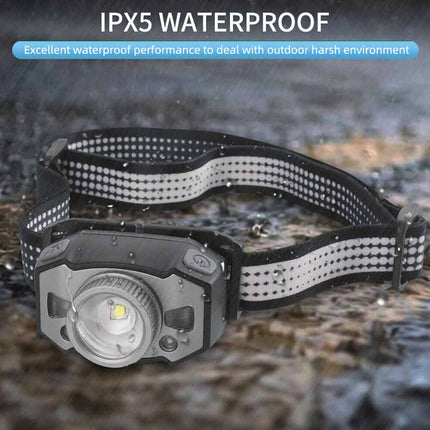 90000LM Sensor LED Headlamp Head Torch Rechargeable Zoom Headlight Light Lamp