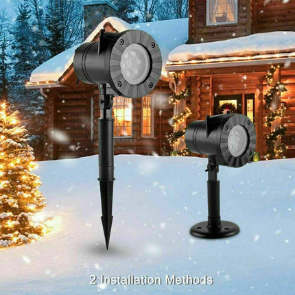 Newest LED Christmas Moving Laser 12X Pictures Projector Light Snowflake Xmas