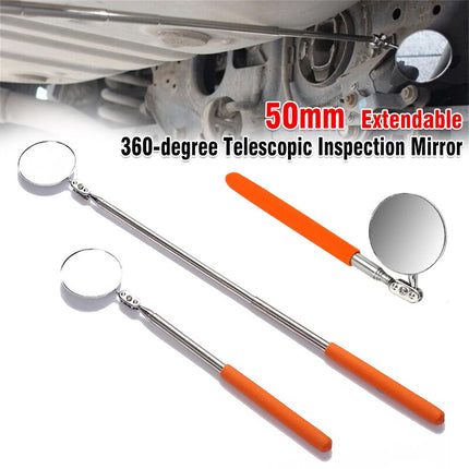 Extending 44CM Inspection 5CM Mirror Telescopic Swivel Car Mechanic Folding Tool 360 DIY
