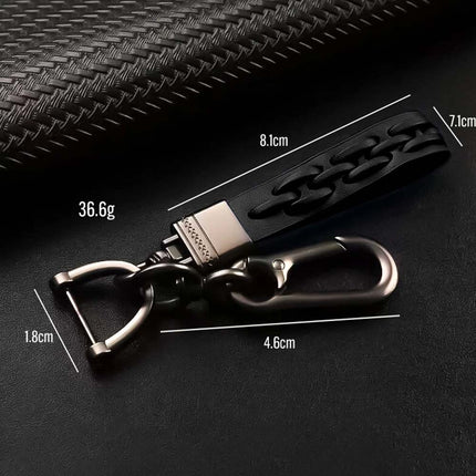 Genuine Leather Stylish Keyring Durable & Elegant Keychain for Car Keys, Home Keys and Daily Use