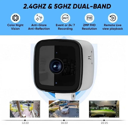 Safeview Window Mount Security Camera, Home Safety Surveillance Camera, Indoor Outdoor Property Protection Monitoring Camera
