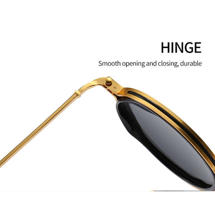 Pilot Polarized Sunglasses Round Glasses Brand Design Women Men Metal Driving