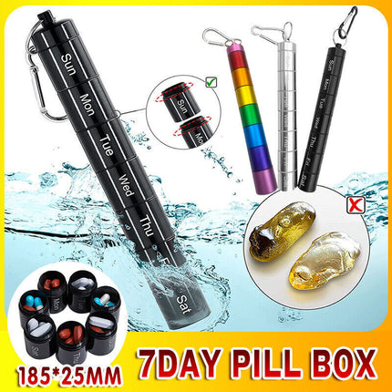 7 Day Weekly Pill Box, Medicine Storage Tablet Container Organizer Dispenser