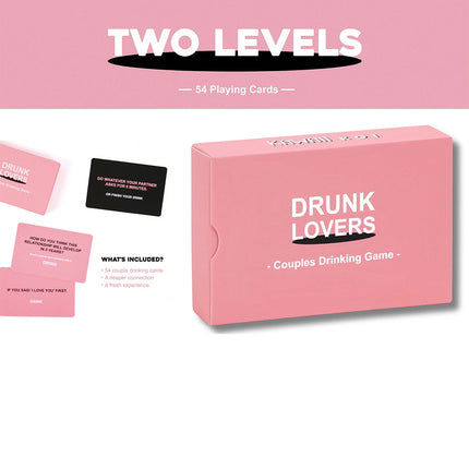 Drunk Lovers Couples Drinking Game – Fun Card Deck Gift for Adults