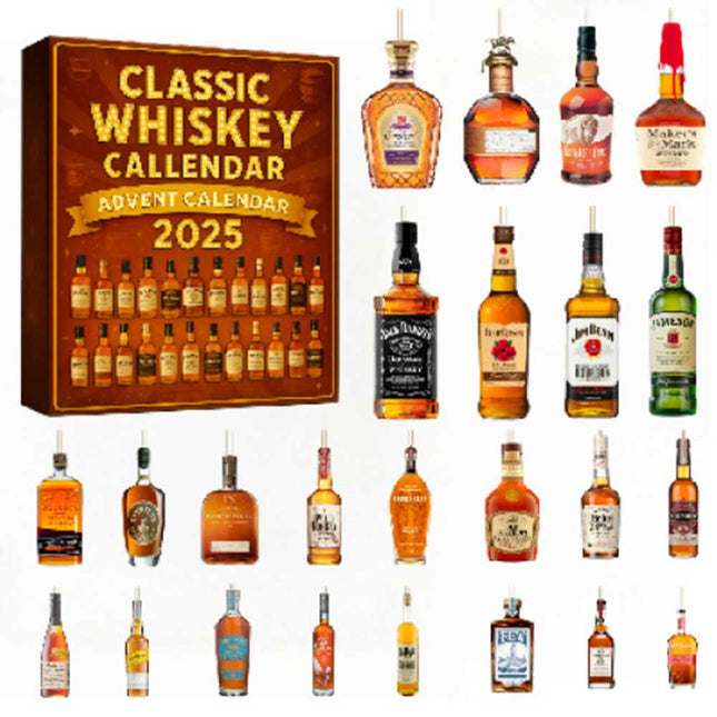 2025 Christmas 24-Day Advent Calendar - Wine & Beer Bottle Ornaments