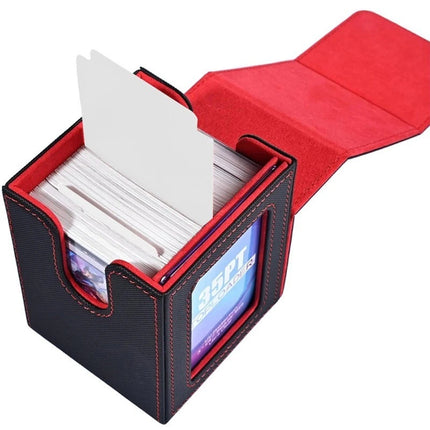PU Leather Card Deck Box Magnetic Commander Trading Card Storage Box For TCG MTG Collection