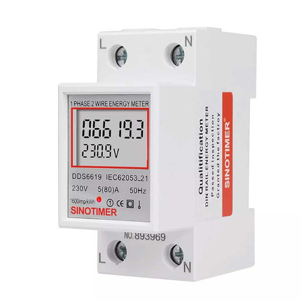 Digital KWH Electric Meter LCD Display 220V 230V Power Meter 50 60Hz for Indoor