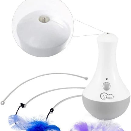 Cat Interactive Toys Funny Feather Kitten Teaser Indoor Play Automatic Toy Gift