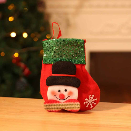 2026 Santa Christmas Tree Hanging Candy Gift Bags, 4 Pack Xmas Tree Ornament Decorations
