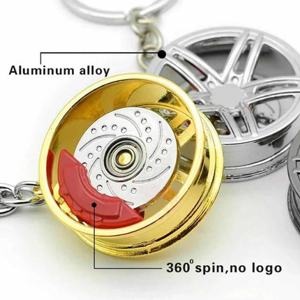 Chain Brake Discs Key Ring Simulation Tire Car Wheel Keychain RIM Wheel Keyring