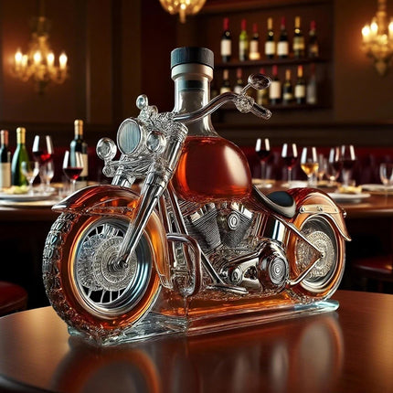 Vintage Motorcycle-Shaped Wine & Whisky Decanter Stylish Liquor Bottle Server