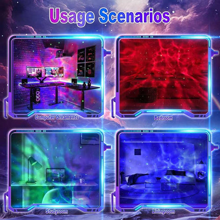 LED Astronaut & STAR Projector Light USB Starry Night Light Bedside Table Lamps