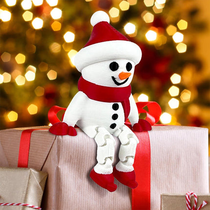 2PCS Printed Christmas Snowman Decoration – Flexible Festive Tabletop Decor, Ideal Xmas Gift for Festive Home Styling