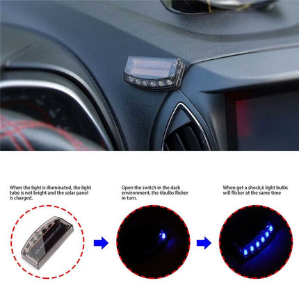 Solar LED Fake Dummy Alarm Light Car Anti-Theft Security Flashing Warning Light