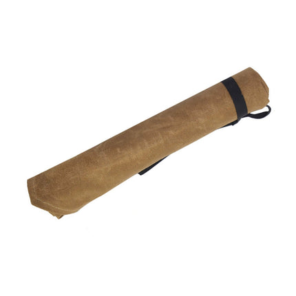 Khaki Canvas Kitchen Knife Roll Bag  Portable Storage Organizer for Chefs, Camping & Picnics