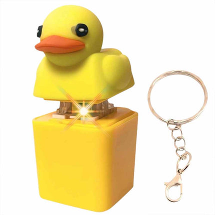 Duckys Quacking Fidgety Toys Ducky Hat Keychains Stress Relievers Squeaking