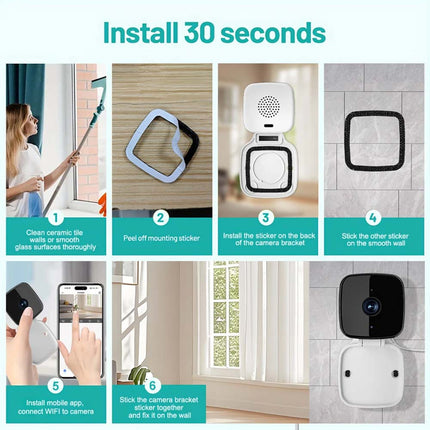 Safeview Window Mount Security Camera, Home Safety Surveillance Camera, Indoor Outdoor Property Protection Monitoring Camera