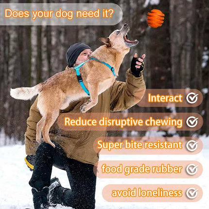 Tough Pet Chew Toy Food Dispensing Play Toy Orange 10cm
