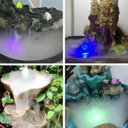 12 LED Fogger Mist Maker Fountain Mister Air Humidifier Fish Aquarium Rockery without Adapter