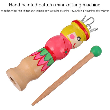 Large Dolly Bobbin French Knitting Knitter Fun Educational Threading Toy for Beginners