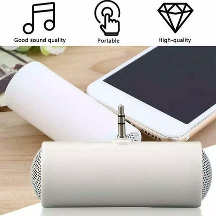 2X Mini Portable Speaker, 3.5mm Aux Line-in, Compatible with Tablets & Smartphones