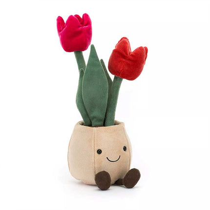 Tulip flower pot plush toy indoor decoration holiday gift plush doll