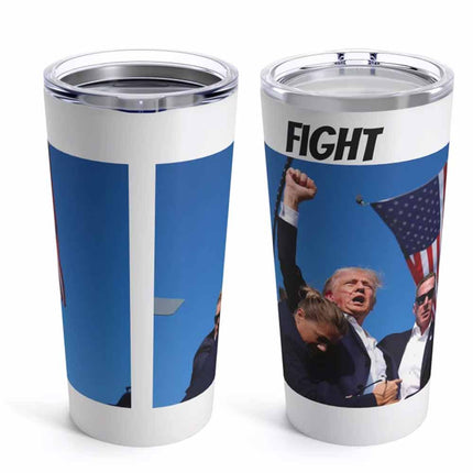 Tumbler 20oz-trump fight
shot Insulated car cup