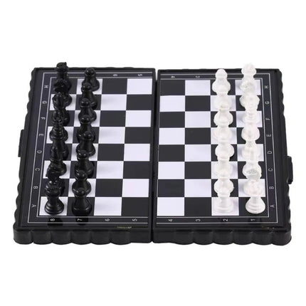 Mini Portable Magnetic Chess Set, Foldable Travel Chess Board Game for Pocket Size