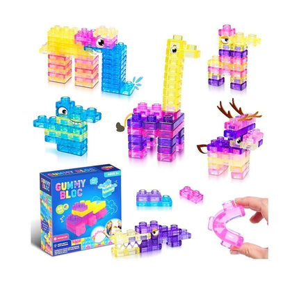 Jelly Blox Mega Pack 40pc Soft Sensory Building Blocks Educational STEM Construction Toy