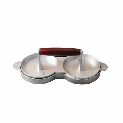 Double Burger Press Hamburger Maker Non-Stick Aluminum Beef Patty Mold for BBQ