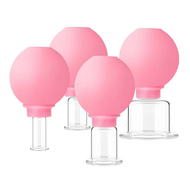 4PCS Facial Cupping Set Glass Face Massage Skincare Tool