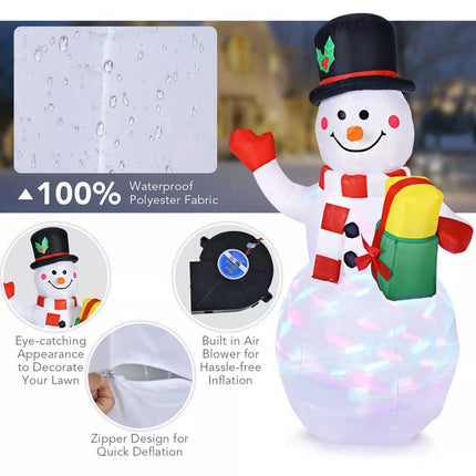 5ft Christmas Inflatable Snowman Decoration Xmas LED Light Up Outdoor Yard