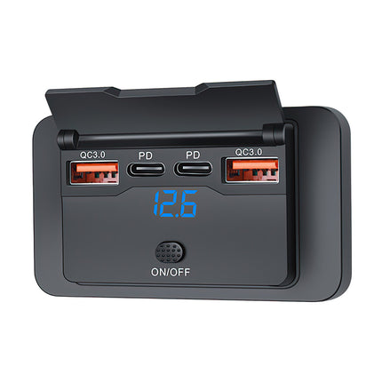 Car DC 12V-24V PD Type C USB Port Fast Charger Socket Power Outlet Panel Charge