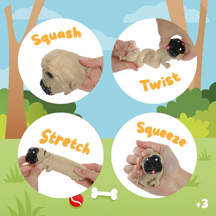 1PCS Stretchy Dog Squishy Fidget Toy, Kids Xmas Stocking Filler Gift