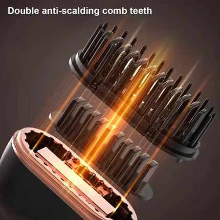 2-In-1 Cordless Mini Hair Straightener Brush - Portable Hair Straightening & Styling Tool